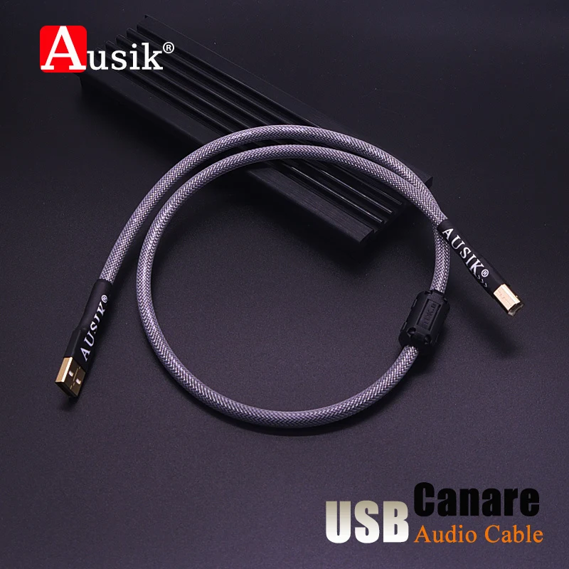 HiFi Type A To B USB Data Cable 4N OFC Canare Audio Cable for PC MP3 CD DVD Amplifier DAC AUSIK AS037