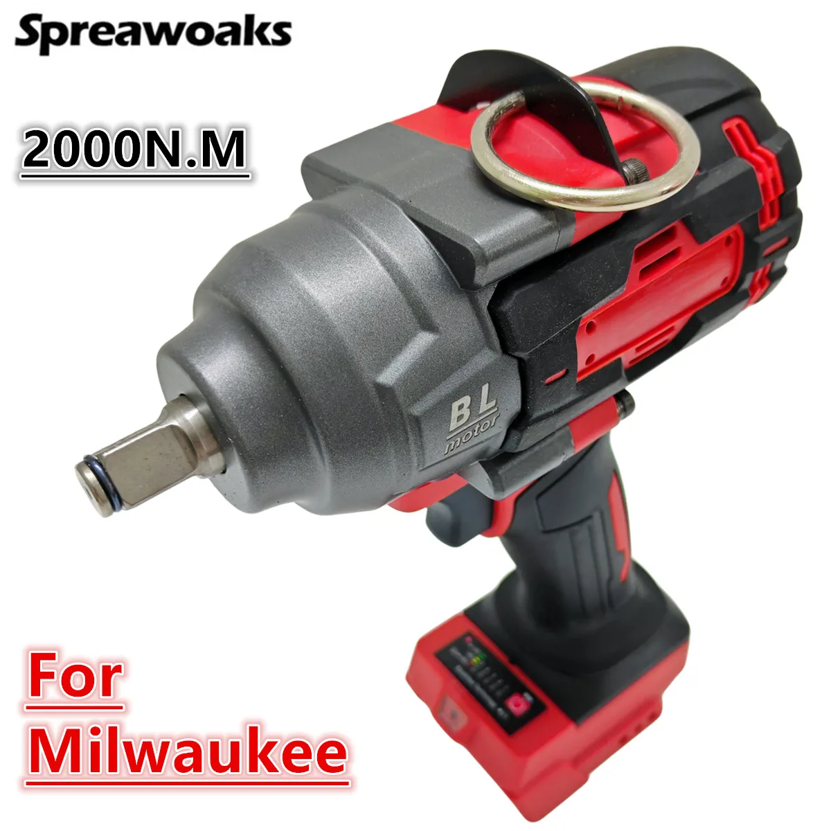 Pour Milwaukee 18V batterie clé à chocs électrique 2000N.M couple élevé 1/2 pouces tournevis sans fil sans brosse outils électriques de réparation