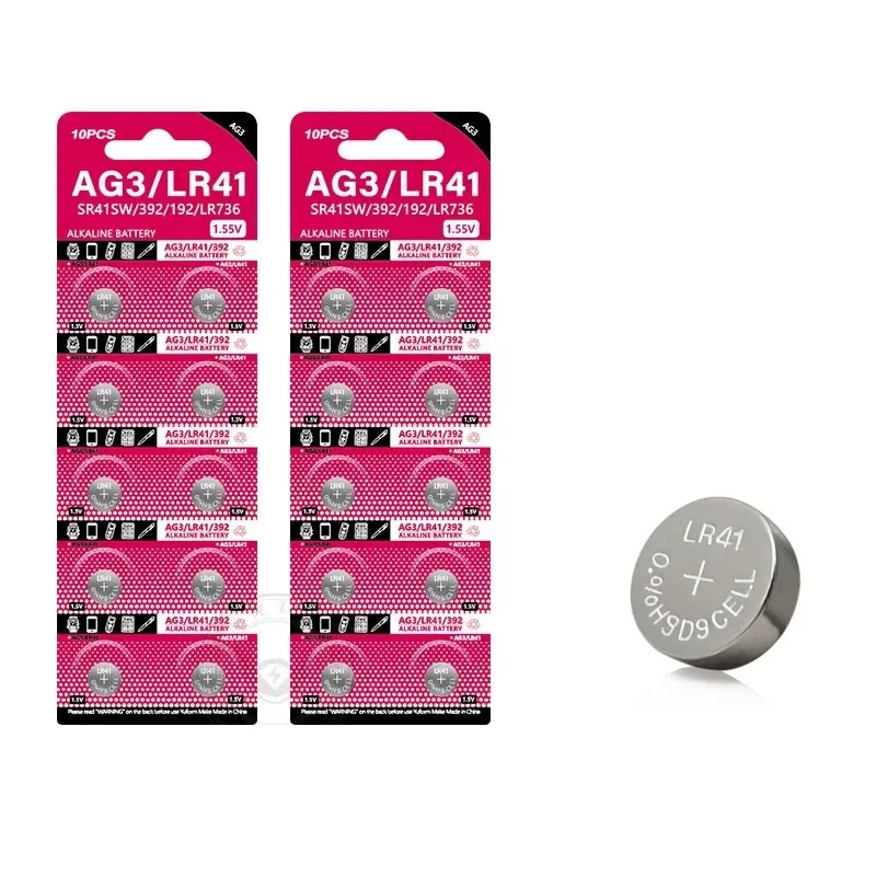 2-50Pcs High Capacity LR41 Alkaline Batteries AG3 L736 392 384 192 Premium 1.5V Button Coin Cell Batteries for Medical devices