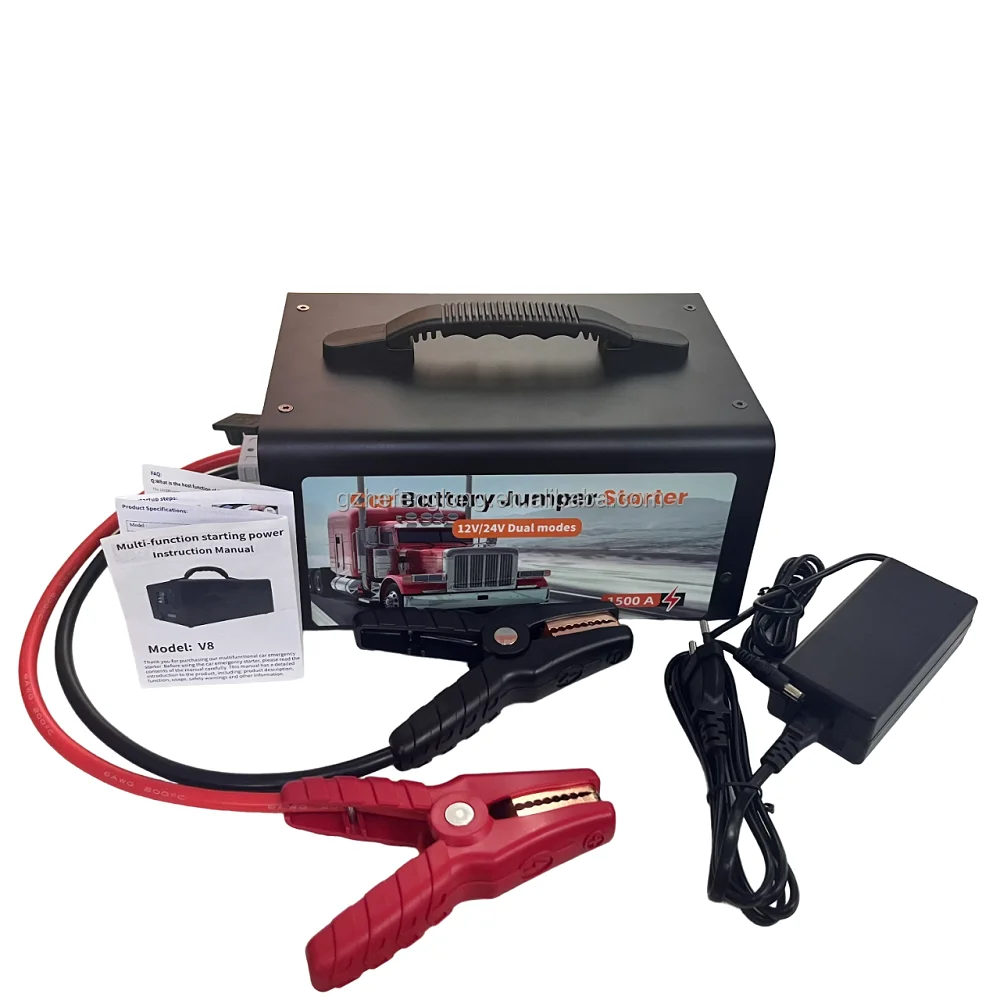 12 24 Volt Jump Starter  63000mAh Portable Power Bank Battery  Pack 12v 24v Truck Jump Starter for Heavy Truck