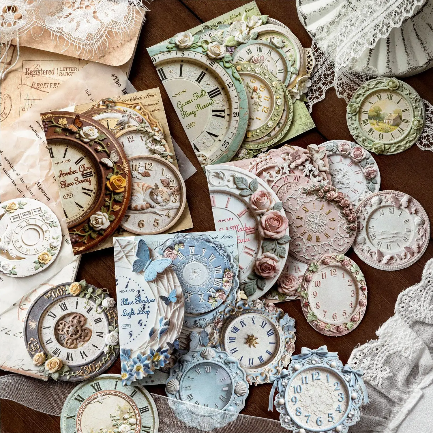 10pcs/1lot Kawaii Stationery Stickers Garden Clock Junk Journal Diary Decorative Mobile Stickers Scrapbooking DIY
