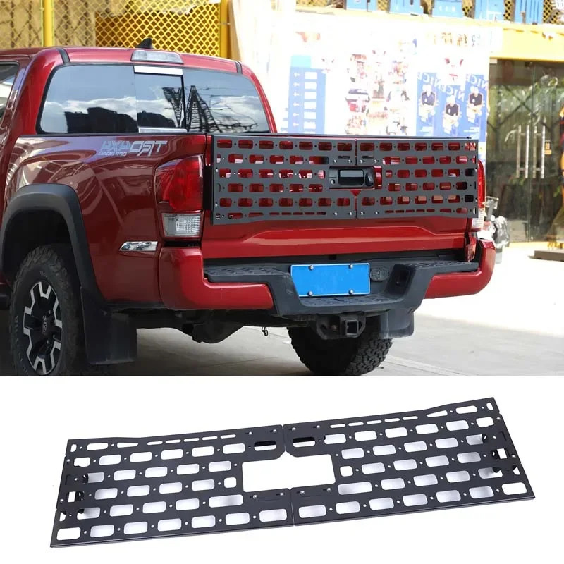 For Toyota Tacoma Pickup 2016-2022 Car Tailgate Exterior Multi-function Tool Hanging Plate Aluminum Alloy Auto Accessories