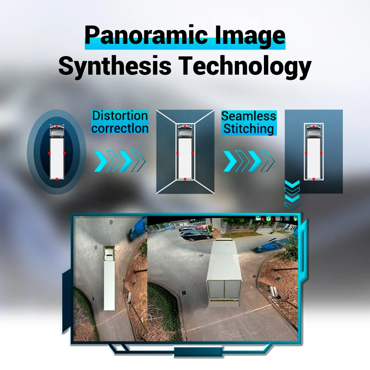 STONKAM 3d 1080P Truck Bus Surround View Monitoring System Support IP Camera For Vehicle Management
