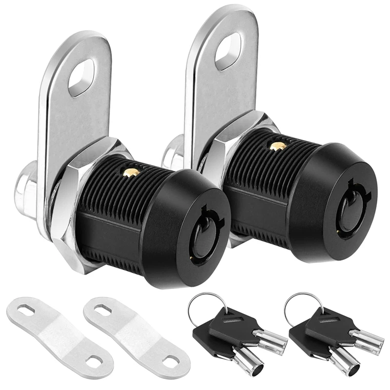 AA51-Cabinet Lock With Key, 5/8 Inch Heavy Duty Tubular Cam Lock For RV Compartment Storage Lock, Full Set Of RV Cam Locks