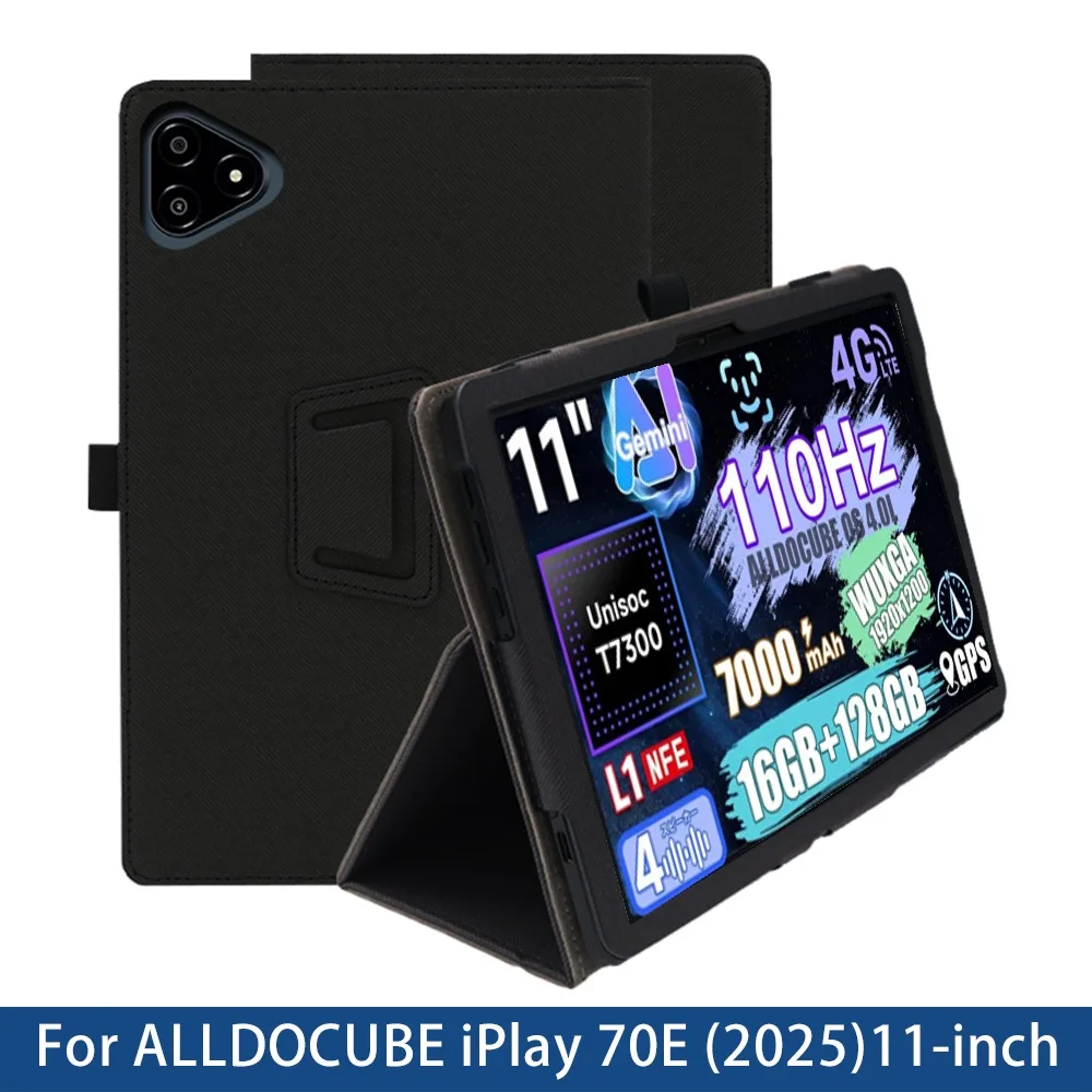 

Funda Case For ALLDOCUBE IPlay 70E 11'Inch, Folding Stand Protective Cover with Pencil Holder and Wrist Strap, PU Full Protectio