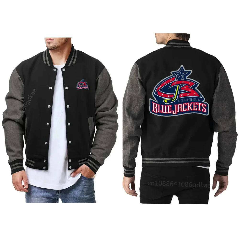 

2024 New Fashion trend autumn and winter spliced ​​baseball uniform college style ribbed sleeve short coat for men and women