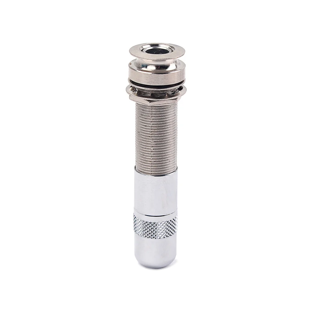 

Chrome Plated Endpin Jack Socket For Acoustic Electric Guitar Compact Durable Lightweight Threaded Cylinder Guitar Strap Lock