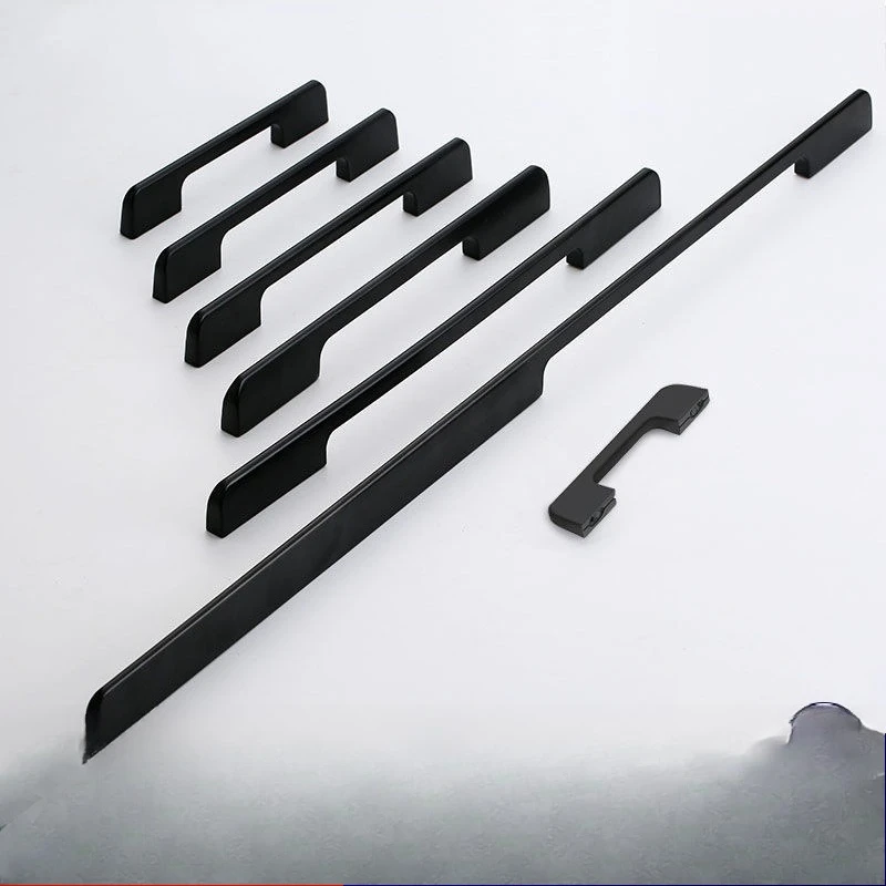 Universal black extended cabinet door, handle modern simple long drawer cabinet, super long wardrobe door handle