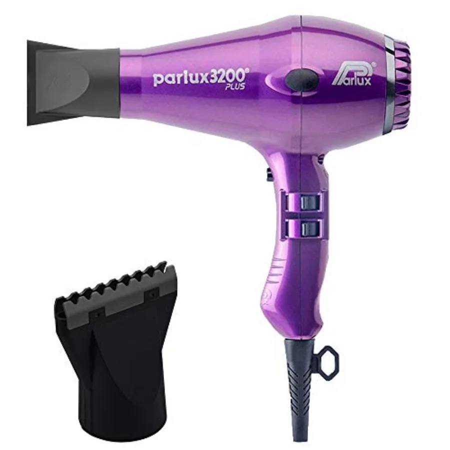 

Parlux 3200 Plus Violet Hair Dryer + Hot Blow Attachment Bundle Professional HighSpeed Ionic Blow Dryer for Fast Drying FrizzFr