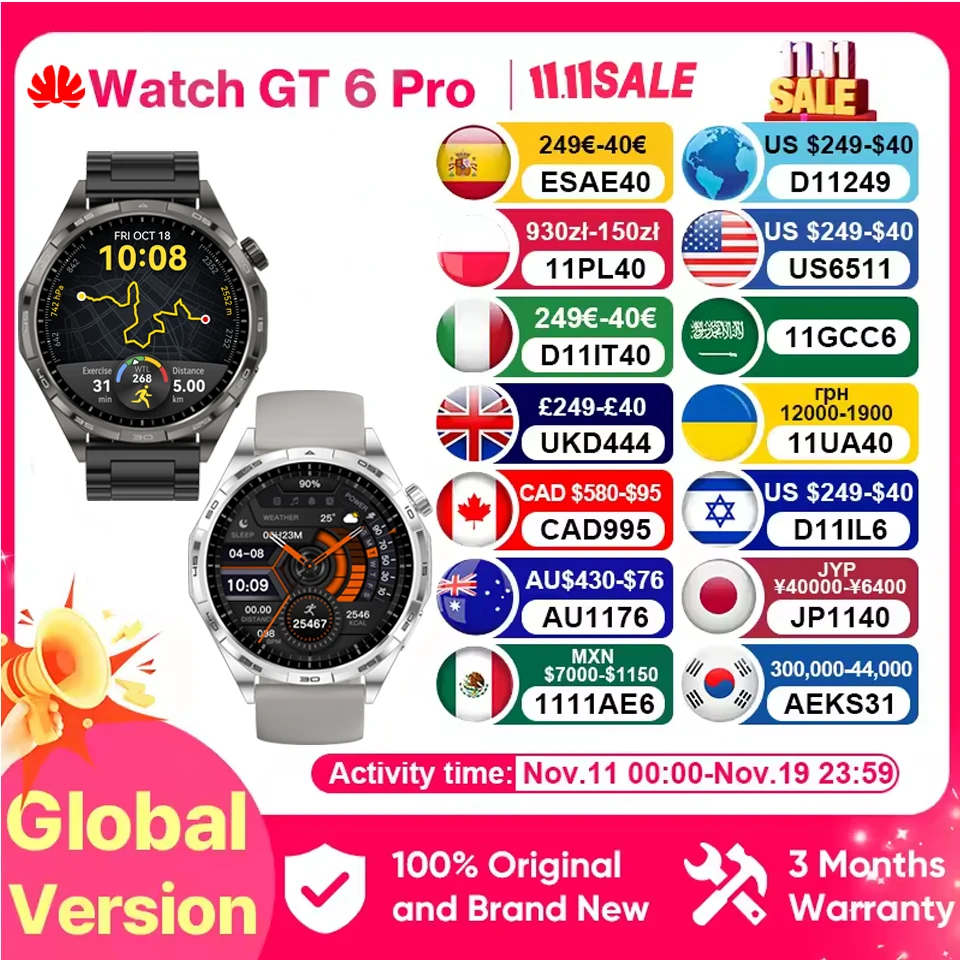 2026 ساعة جديدة GT 6 Pro 46 مللي متر Smartwatch الرجال 1.5 "AMOLED شاشة 7 أيام عمر البطارية 300 mAh بطارية GPS NFC iOS أندرويد النساء الهدايا #1
