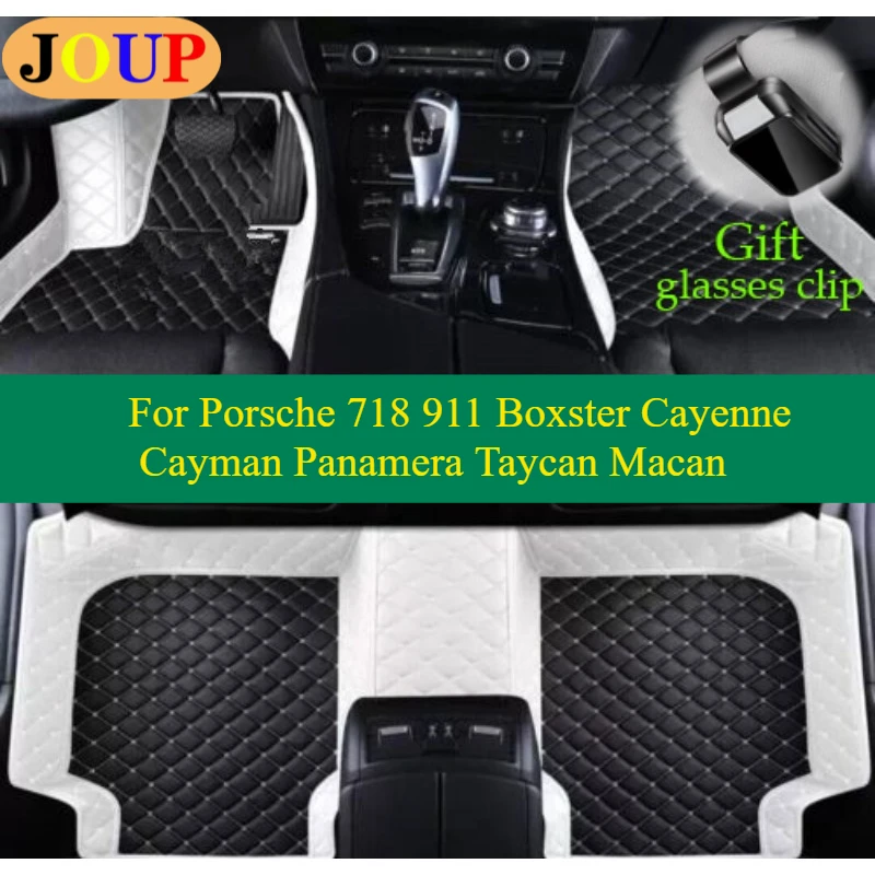 

For Porsche 718 911 Boxster Cayenne Cayman Panamera Taycan Macan Car Foot Mats Carpet Covers Accessories Left /Right Hand Drive
