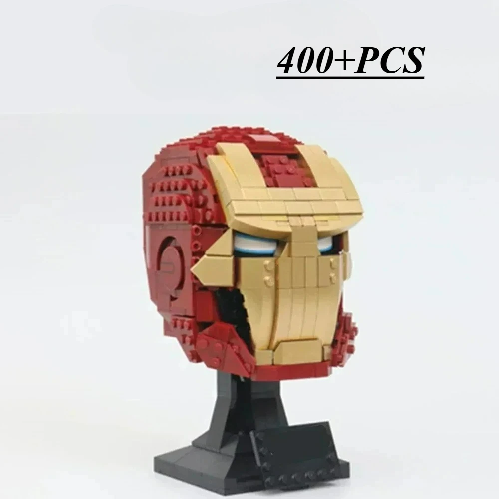 ของเล่นฮอตทอยส์ หมวกเหล็กไอรอนแมน ซูเปอร์ฮีโร่ ของตกแต่งบ้าน โมเดลตัวต่อบล็อก ของขวัญเด็ก ใช้ร่วมกับ 76165 ได้ ของขวัญวันเกิด