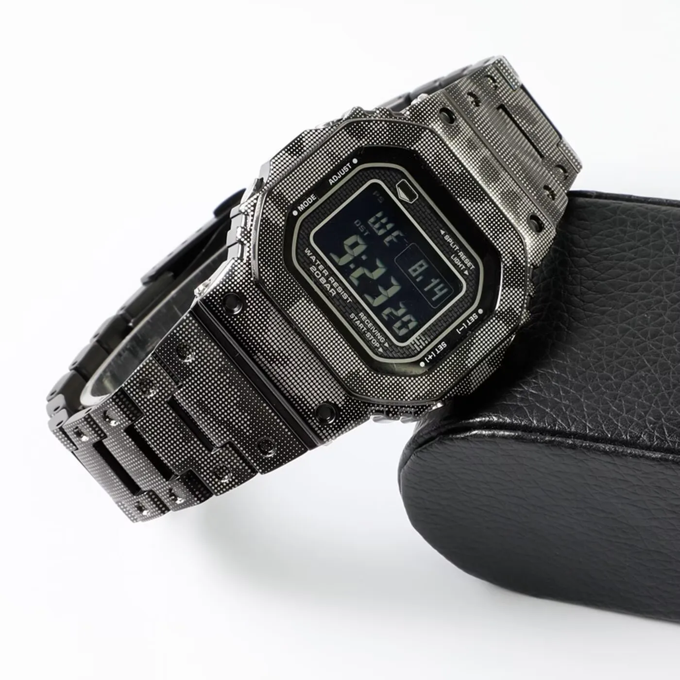 Replacement Camouflage Stainless steel strap bezel Protective case for DW-5600E DW-5600BB DW-5600SK/5600MS GW-B5600 5000