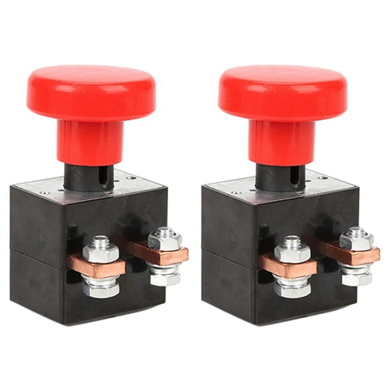 

2X 250A Type Emergency Disconnect Switch Stop Switch Start Button Emergency Switch For Forklift Pallet Truck Golf Cart