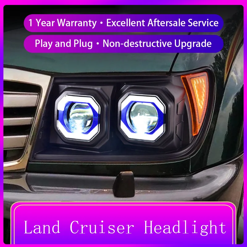 Car Headlight Styling FOR Toyota Land Cruiser LC100 FJ100 4700 1998-2007 Front Lamp Upgrade LED Plug And Play Tool Accessories