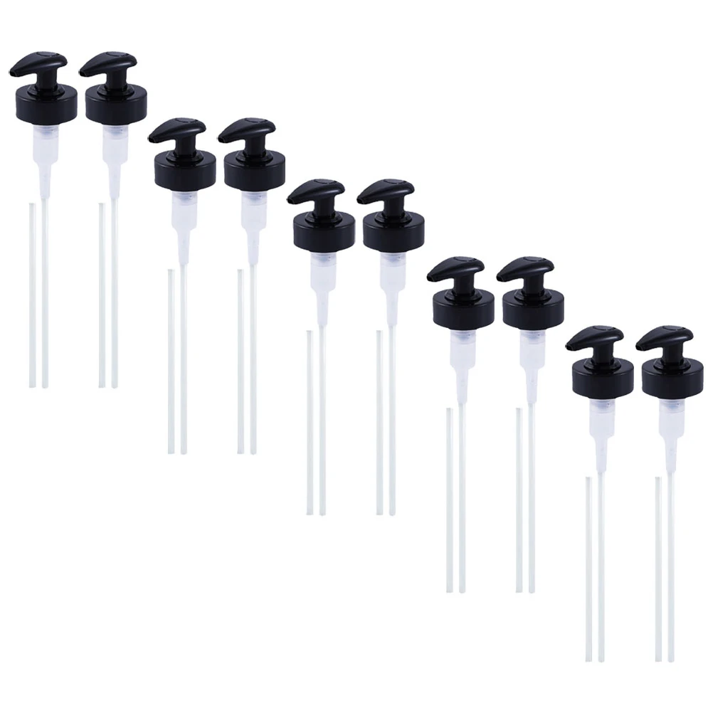

10 Sets Oyster Sauce Squeezer Bottle Nozzle Spout Pump Dispenser Condiment Mini Design Practical Use Durable PP Material