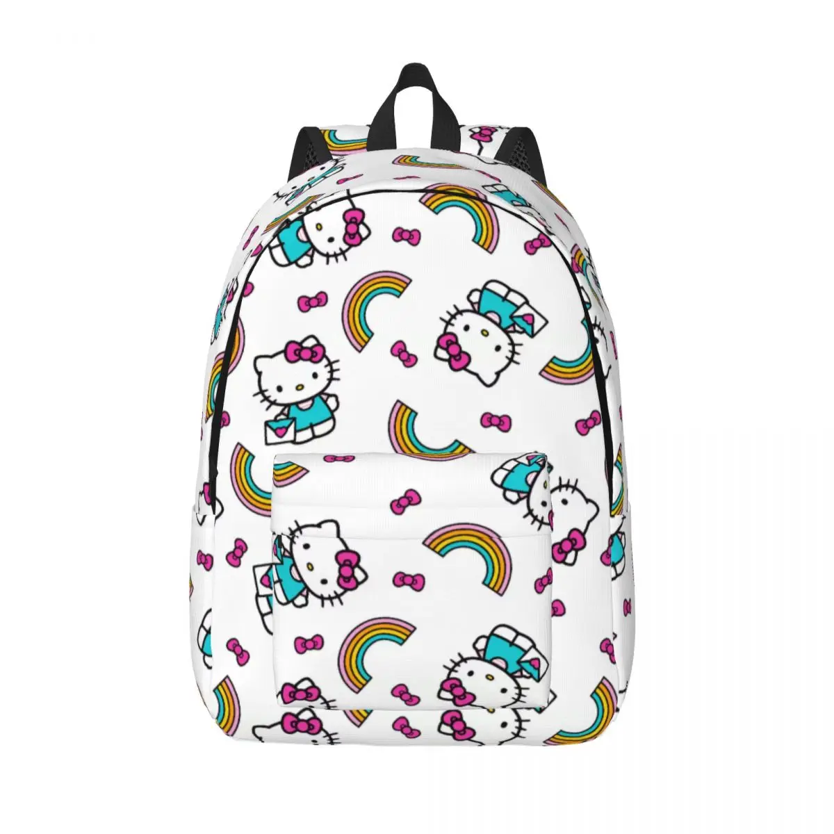 

Hello Kitty Rainbow для мужчин и женщин, школьные сумки для книг, рюкзак для путешествий среднего и старшего колледжа
