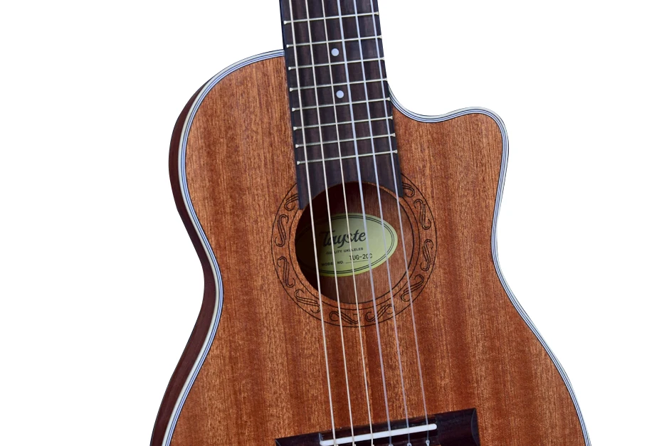 30 Inches Guitalele Guilele Cutaway Sapele Mini Electric Guitarlele Baritone Acoustic Guitars 6 Strings Ukulele Travel Guitar