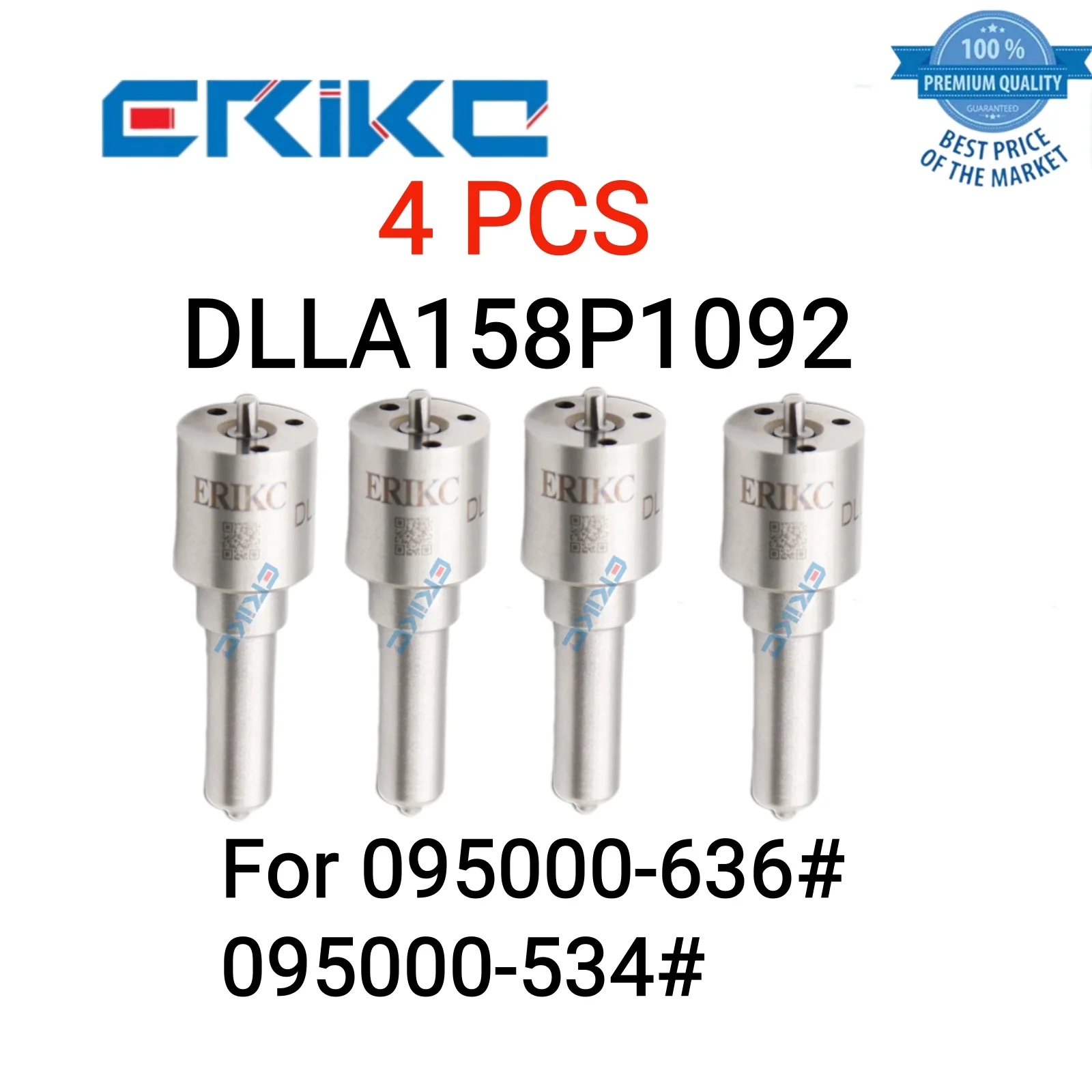 4 PCS DLLA158P1092 Common Rail Nozzle 093400-8440 Dispenser Nozzle DLLA 158 P 1092 DLLA 158P1092 for 095000-636# 095000-534#