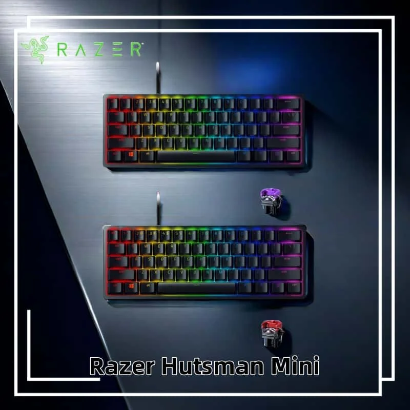 

Razer Huntsman Mini 60% Optical Gaming Keyboard Linear Optical Switches PBT Double-Shot Keycaps RGB Backlit US Layout