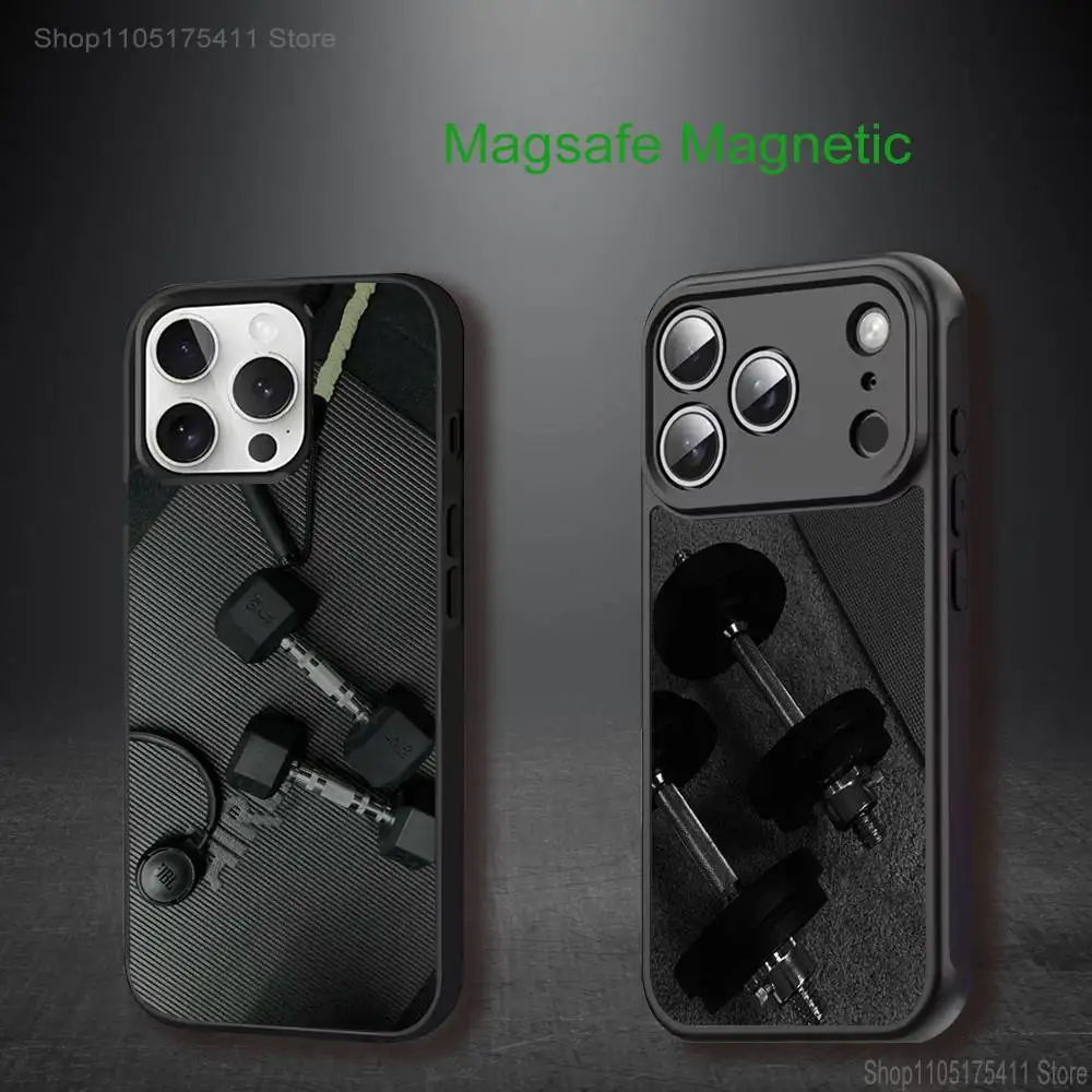 

Gym Fitness BodybuildingS Phone Case For iPhone 17,16,15,14,13,12,11,Pro,Max,Plus,Mini,SE4,E Magnetic Magsafe Wireless Charging