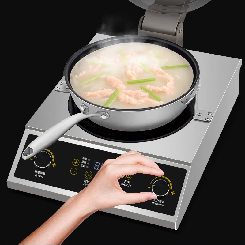 آلة قلي الزيت المنزلية سطح المكتب المنزلي Wok آلة الطبخ الأوتوماتيكية Stire