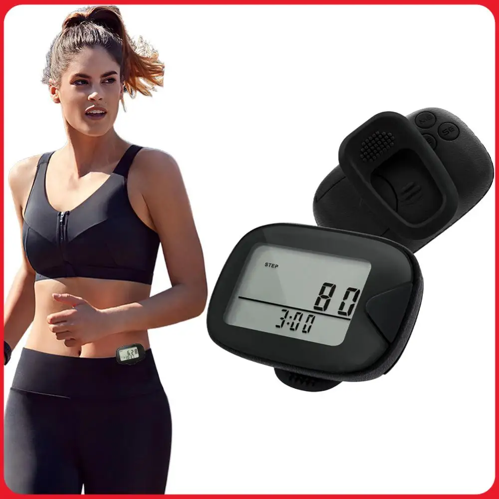 

Шагомер с клипсой для крепления, ЖК-дисплей, точный счетчик шагов, многофункциональный счетчик шагов для занятий спортом на открытом воздухе