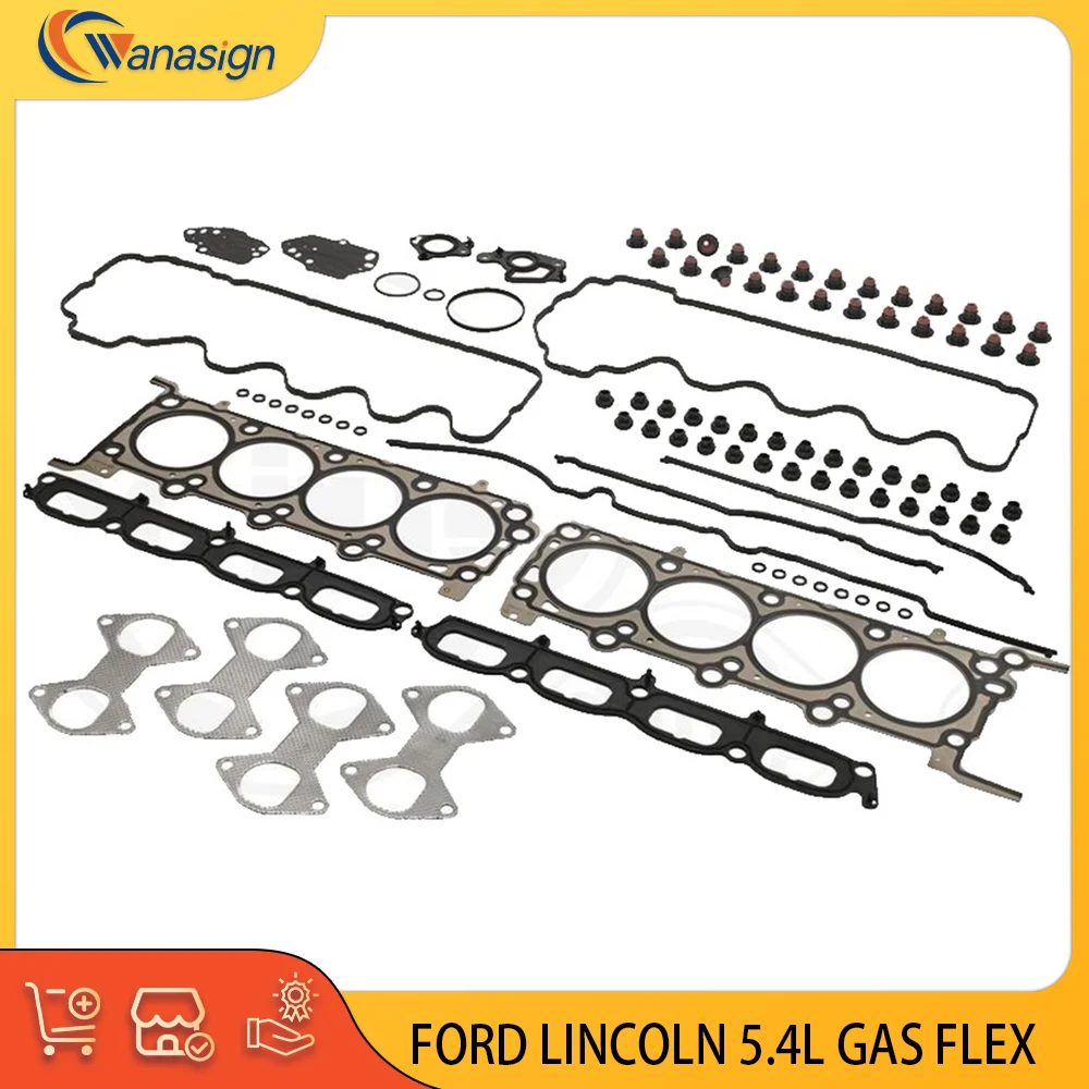 AUTO ENGINE PARTS Full Gasket Set Fit For FORD LINCOLN 5.4L GAS FLEX SOHC 5.4T 5.4 L T 99Q 99L T54USEM 2003-2010