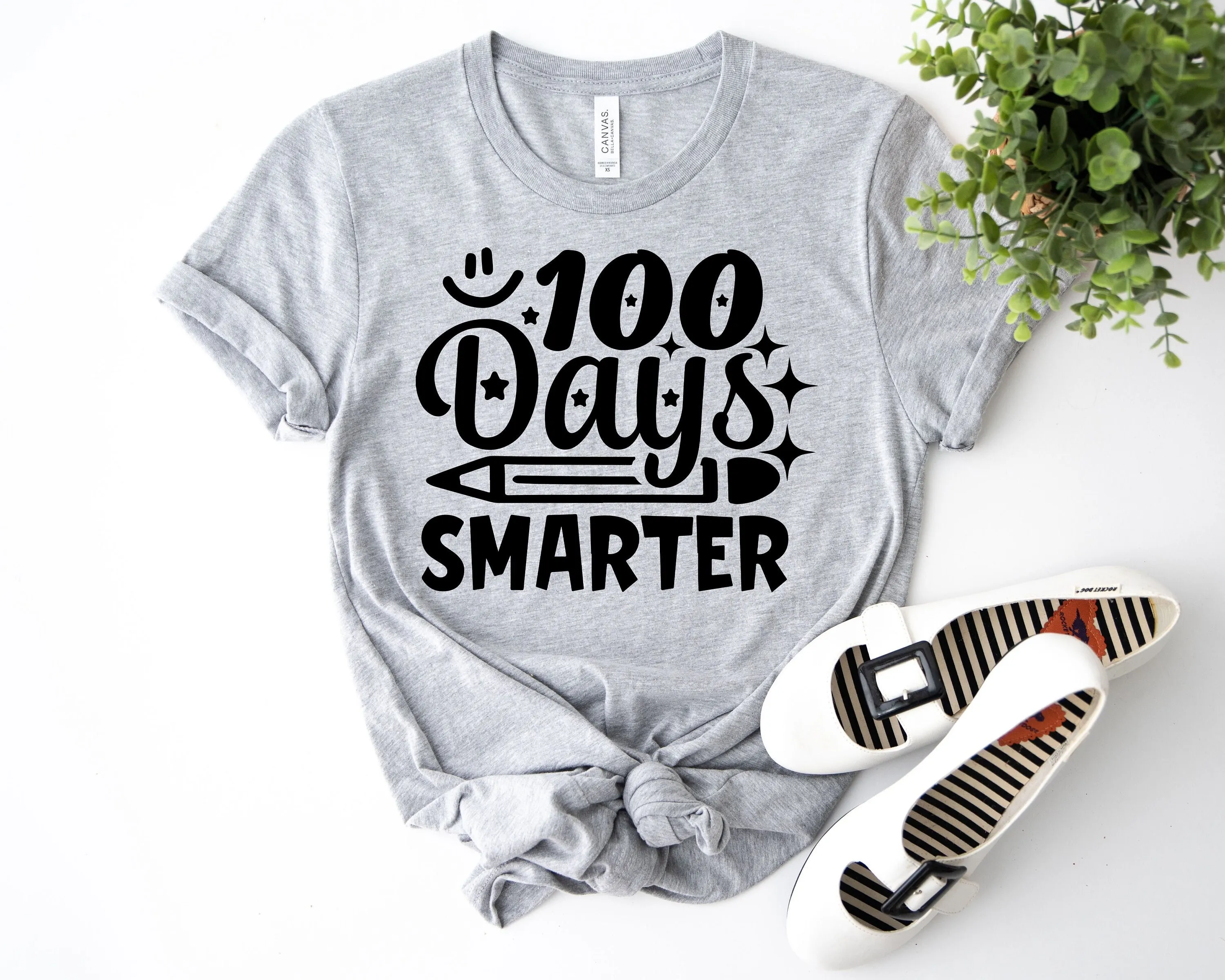 100 Days Of School T Shirt Teacher Kids Toddler Smarter For Student Cute Pencil