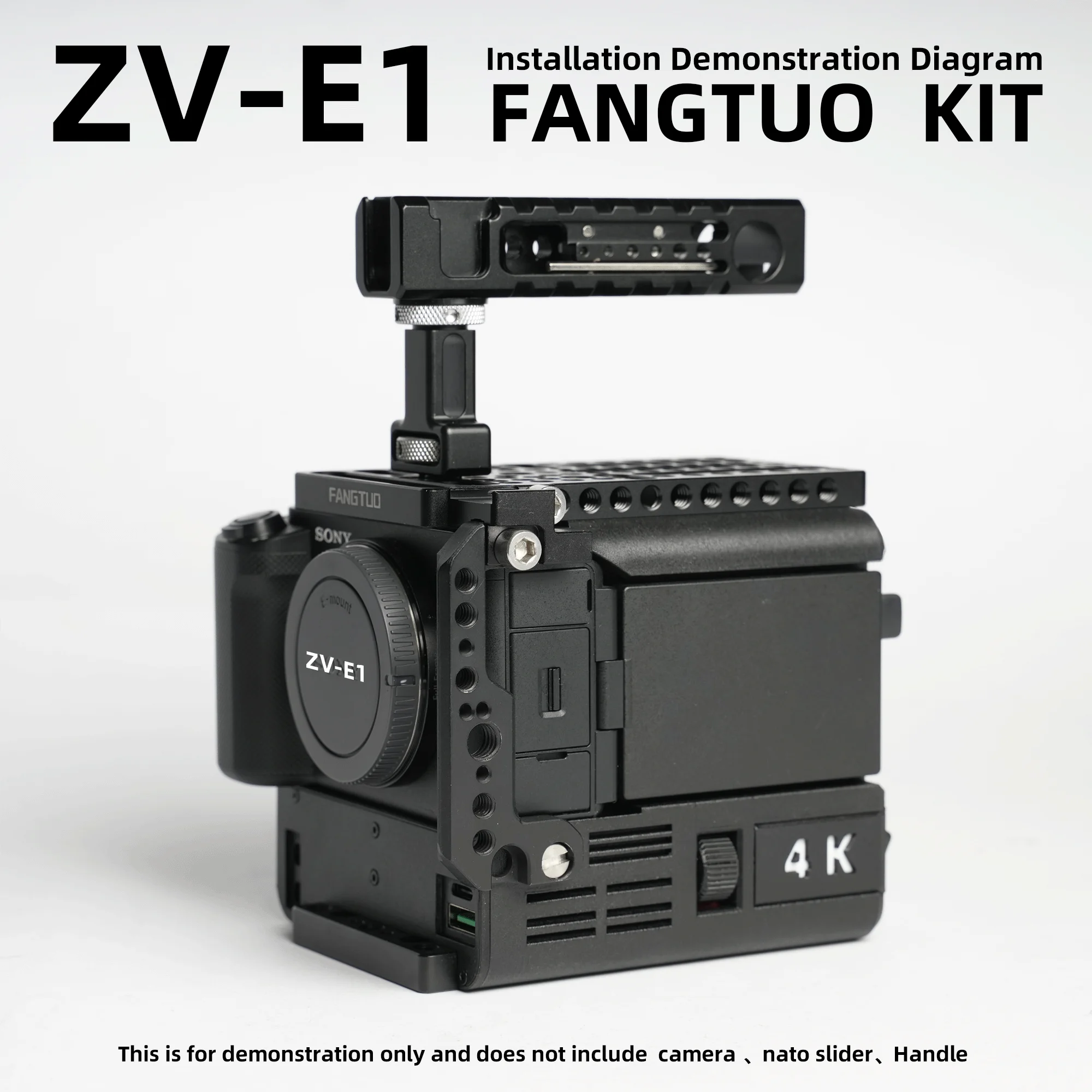 Fangtuo E1V Kit Camera Cage Expansion Module Cineback for SONY ZV-E1 Camera