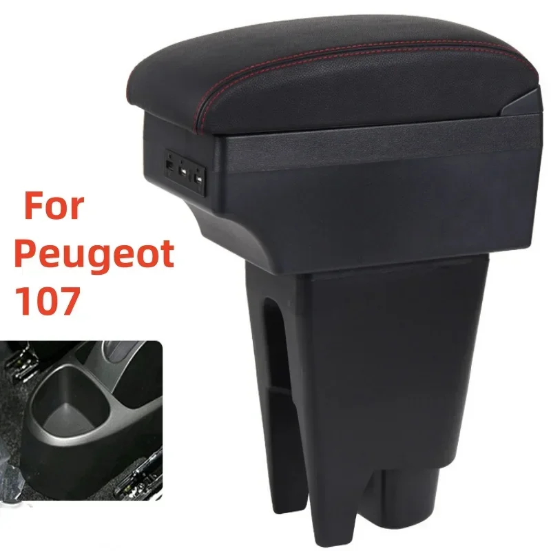 New luxury For Citroen C1 Armrest Box For Peugeot 107 Toyota Aygo BJ Armrest Car Accessories Storage Box Simple installation