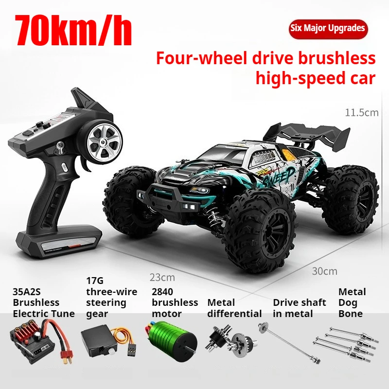 

Super Gift: Brushless Professional RC High-Speed Car –70km/h 4WD Model with Metal Differential Drive, Sand-Ready Off-Road Racer