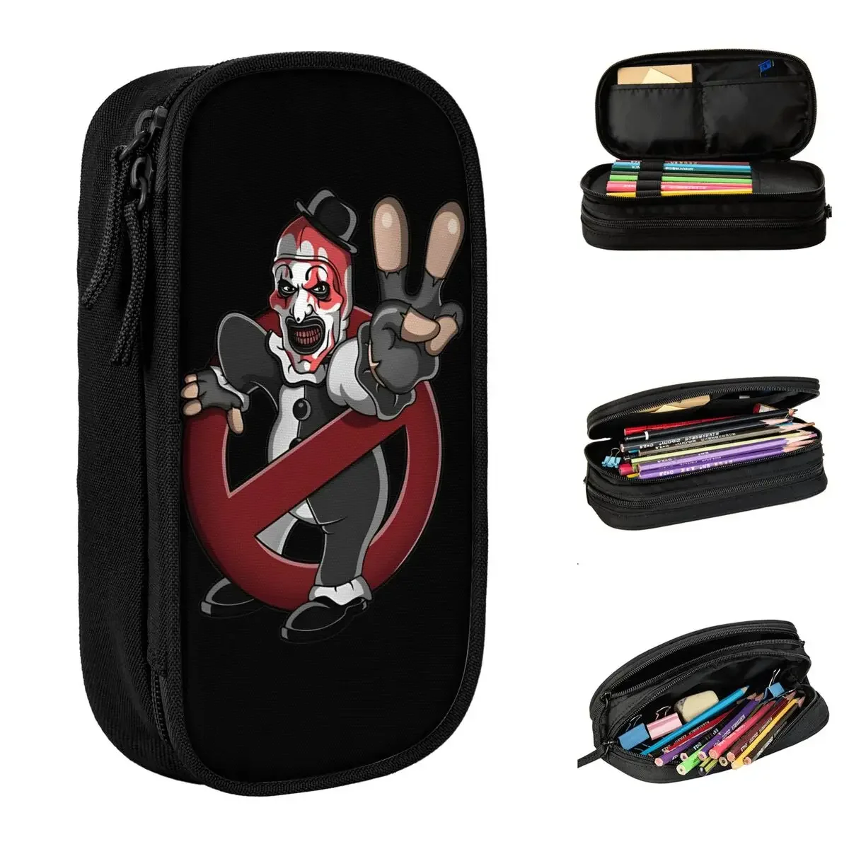 

Fun Artbusters Terrifier Halloween Pencil Cases Pencilcases Pen for Student Large Storage Bag School Supplies Zipper Stationery