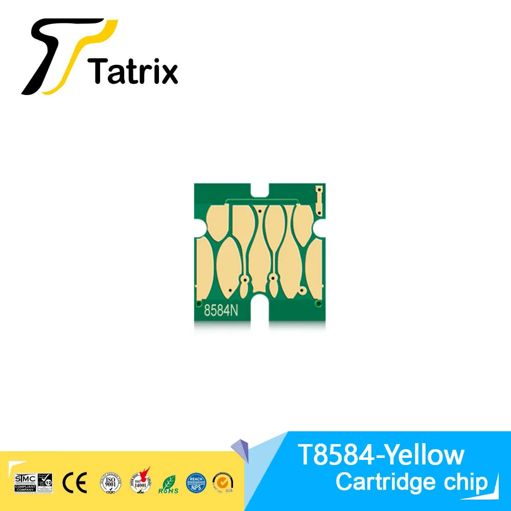 Imagem -05 - Tatrix C13t858100-c13t858400 T8581 Chip T8584 T8581 Cartucho de Tinta Chip para Epson Workforce Enterprise Wf-c20590 C20590 Chips de Impressora