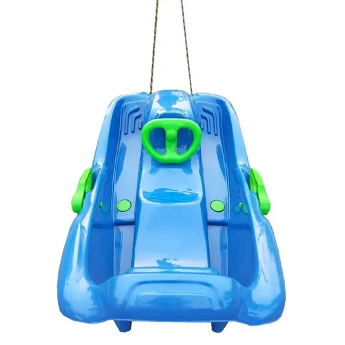 성인용 얼음 또는 눈 스키 스노우보드 플라스틱 스키 보드, 썰매 모래 잔디 스키 패드, 야외 스포츠 핸들 