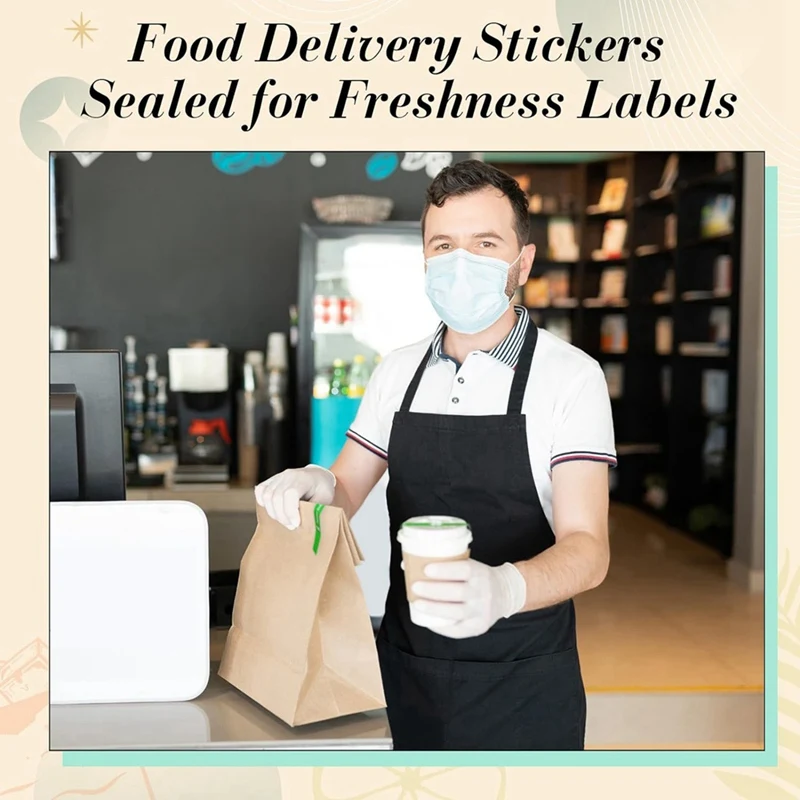 500 Pcs Safe Secure Tamper Evident Seals Stickers For Drink Lids Food Delivery Stickers Sealed For Freshness Labels