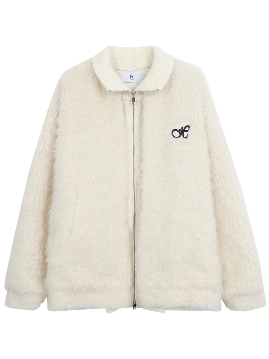 معطف نسائي فاخر من الفرو بتصميم كوري جديد لخريف وشتاء 2023، معطف قطني كاجوال بأسلوب راقٍ #3