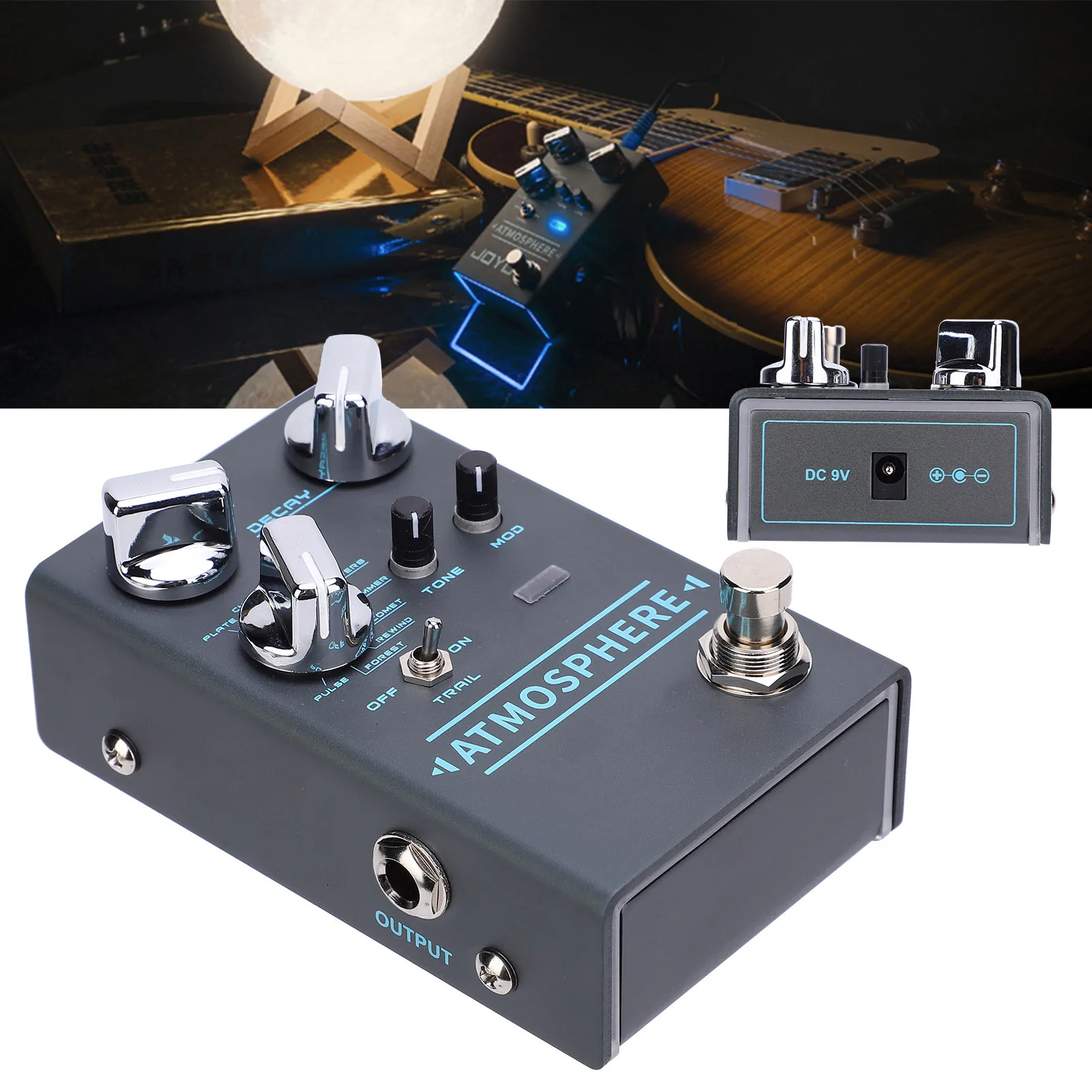 

Ambiance Effect Pedal Reverb Effect Pedal Guitar 9 Digital Ambiance Bypass Musical Instrument Accessories R4 Guitar Effect Pedal