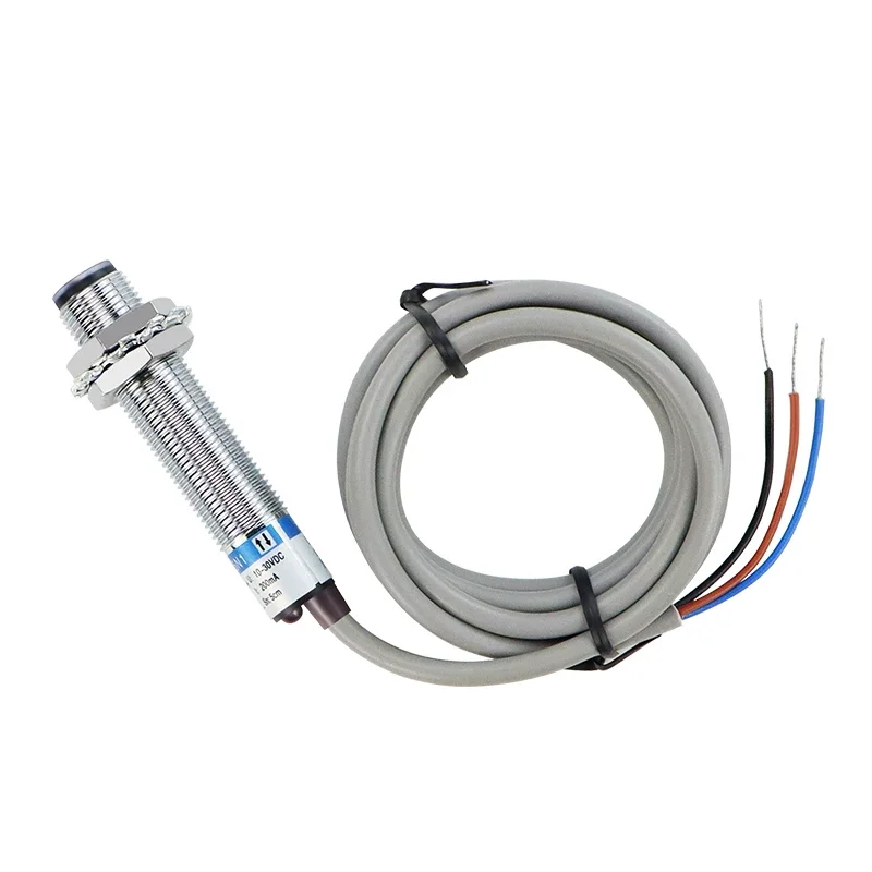 Photoelectric Switch M12 Diffuse Reflection Sensor 24V NPN/PNP Normally Open Adjustable 0-3 Meters