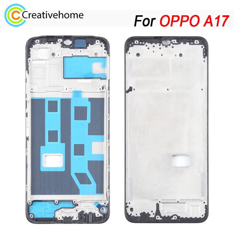 For OPPO A17 Front Housing LCD Frame Bezel Plate Replacement Part