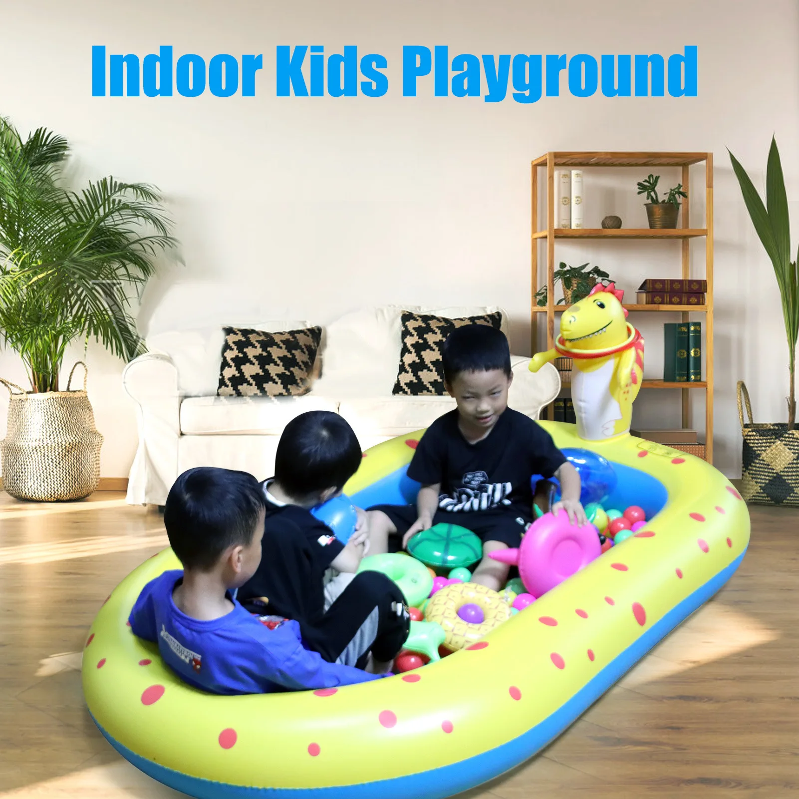 Children'S Inflatable Dinosaur Fountain Swimming Pool Thickened Wear-Resistant Water Spray Toy Children'S Fountain Air Cushion