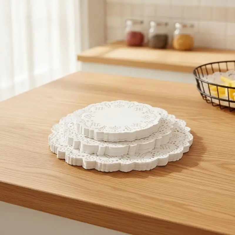 50/100Pcs Kitchen Fried Food Special Flower Bottom Paper Oil-absorbing Paper