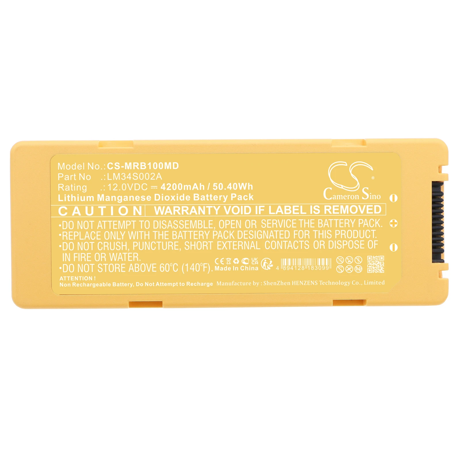 

Cameron Sino 4200mAh Medical Battery For Mindray LM34S002A BeneHeart C BeneHeart C1 Fully Automatic BeneHeart C1 C2 S1 S2