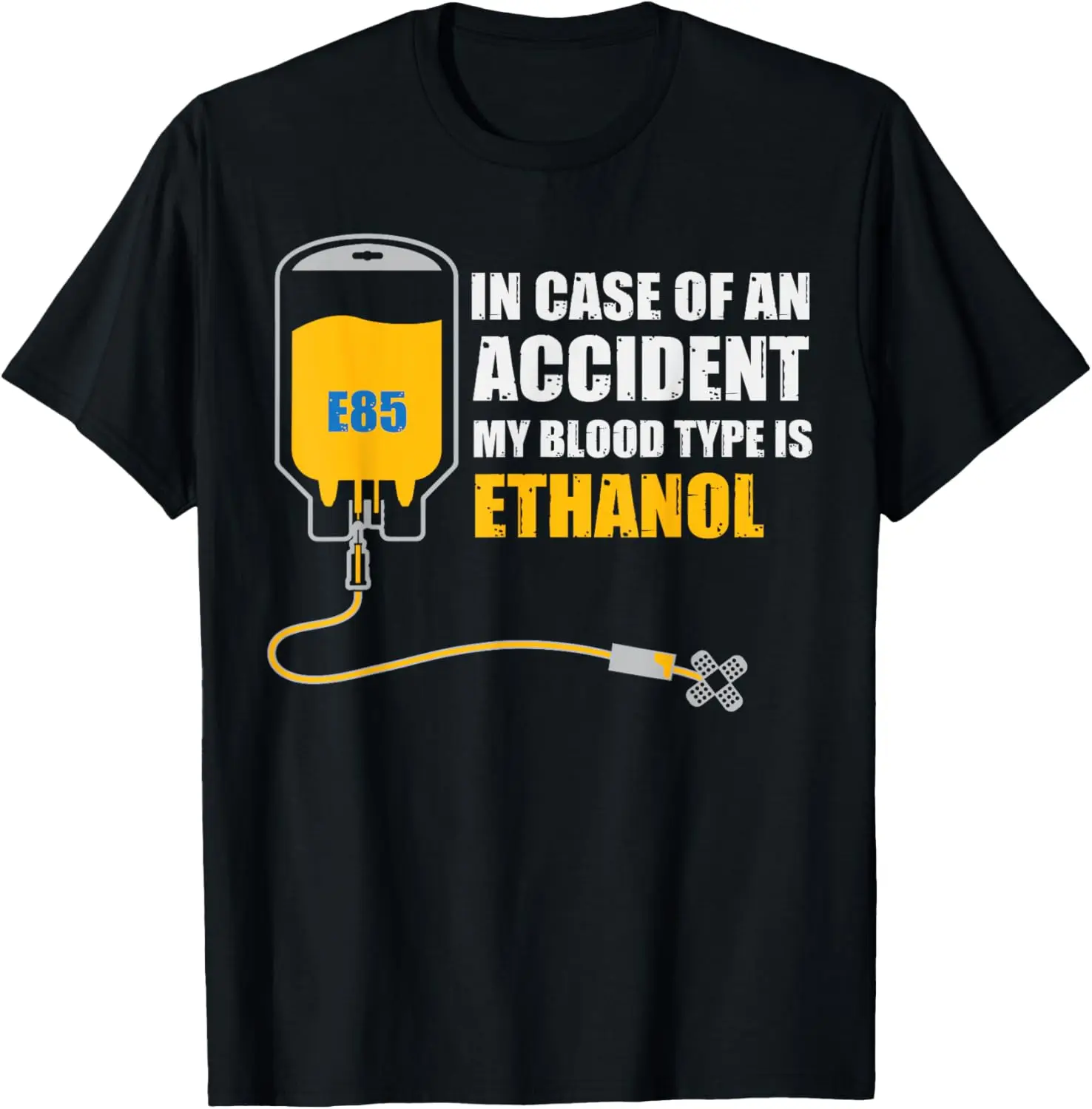 When Accident: Blood type ethanol E85, funny car lover shirt