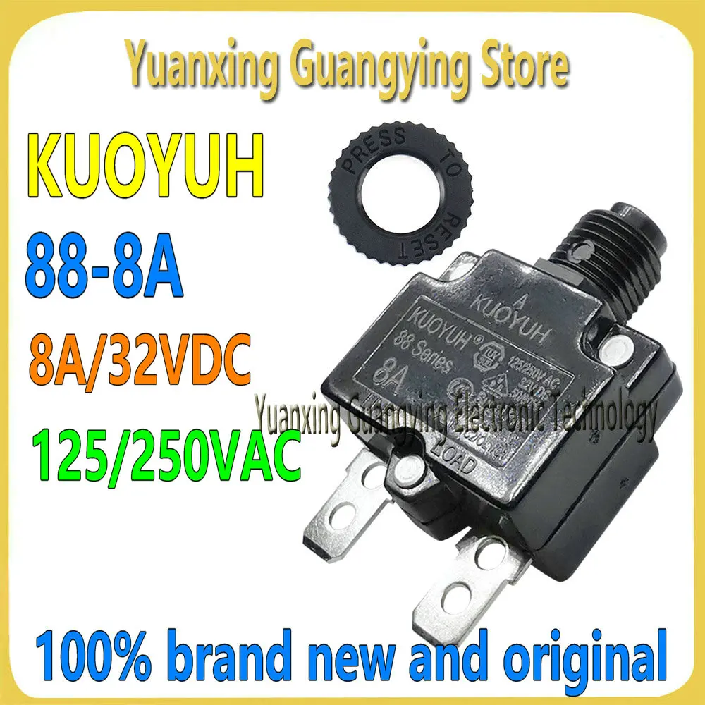 (1 Piece) 88-8A KUOYUH 88 Overcurrent Protector 8A Overload Protector Series Circuit Breaker 100% Brand New & Original