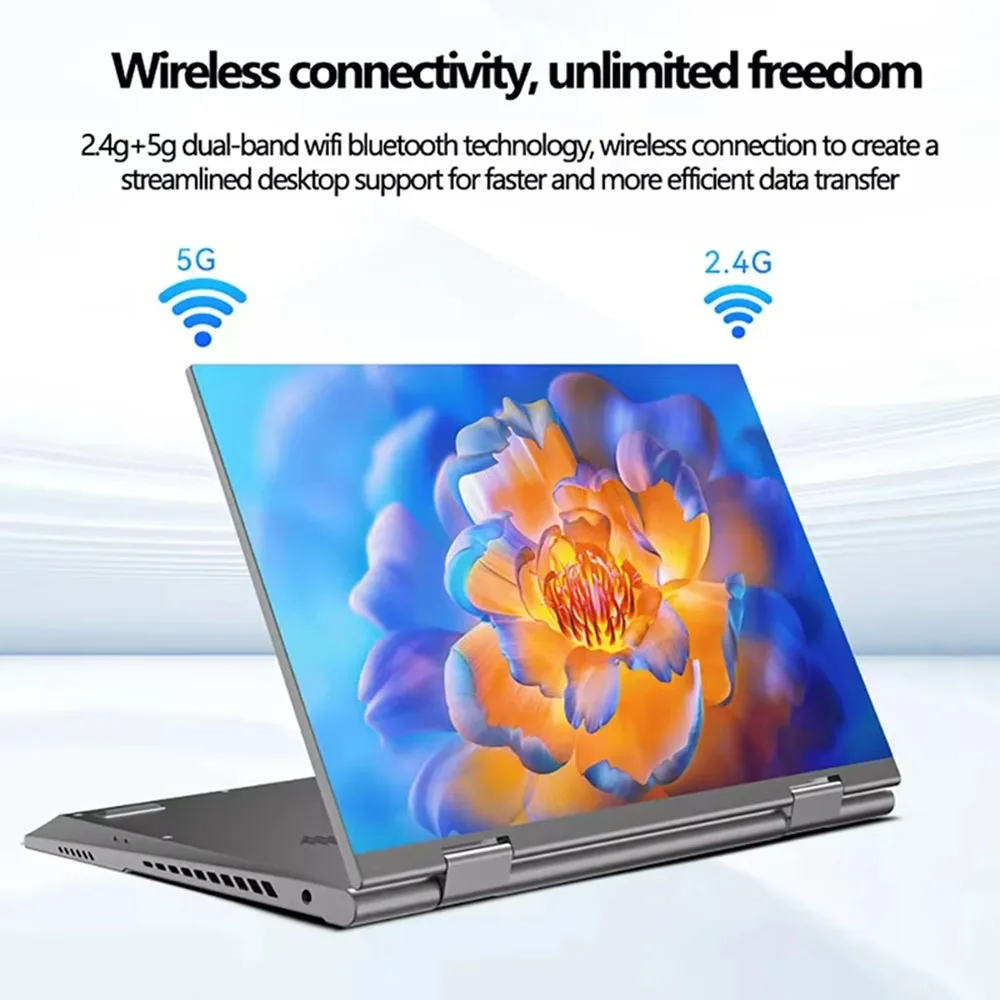 10.95 Inch Laptop Touch Screen Notebook Intel N95 Win 11 Pro 16GB DDR5 2TB SSD Metal for Office Gaming Mini Notebook PC