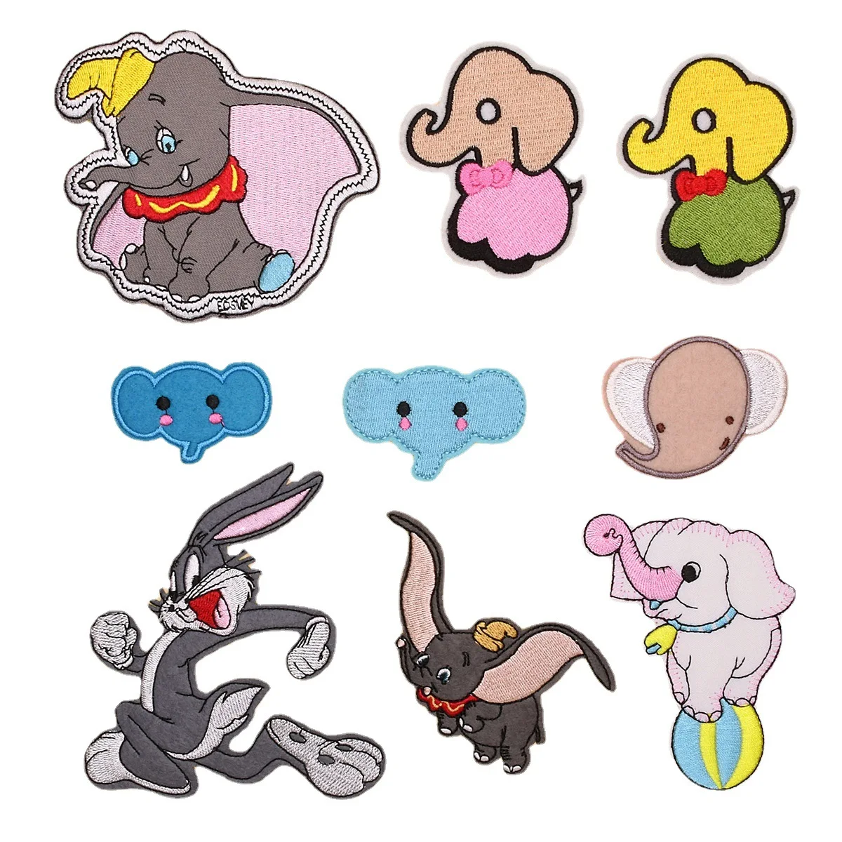 High Quality Embroidered Elephant Rabbit Pattern Ironing Patch DIY Hole Repair Clothing Luggage Decoration Accessories