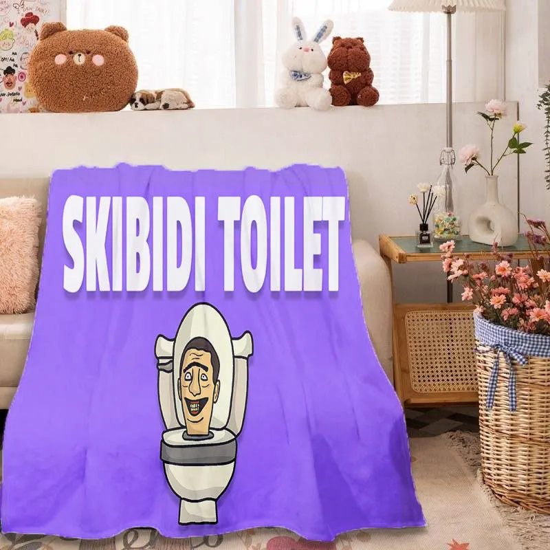 

Skibidi Toilet Toilet Soft Fleece Blanket Sofa Throw Blanket Nap Blanket Warm and Comfortable