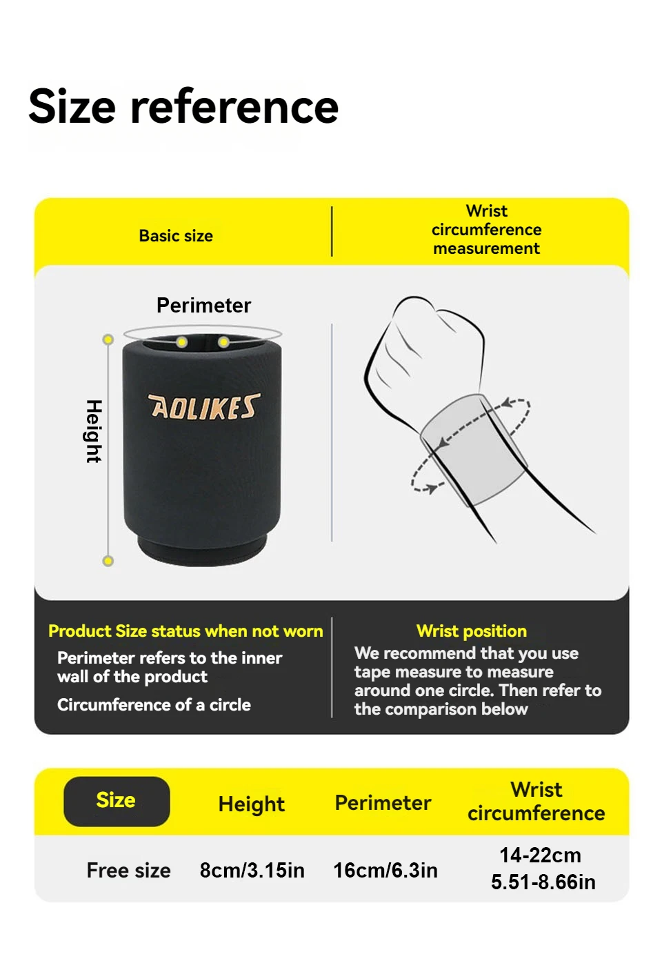 AOLIKES 1PCS Wrist Ice Pack Wrap for Pain Relief, Reusable Wrist Brace Cold Gel Ice Pack for Injuries, Hot & Cold Compress Wrist