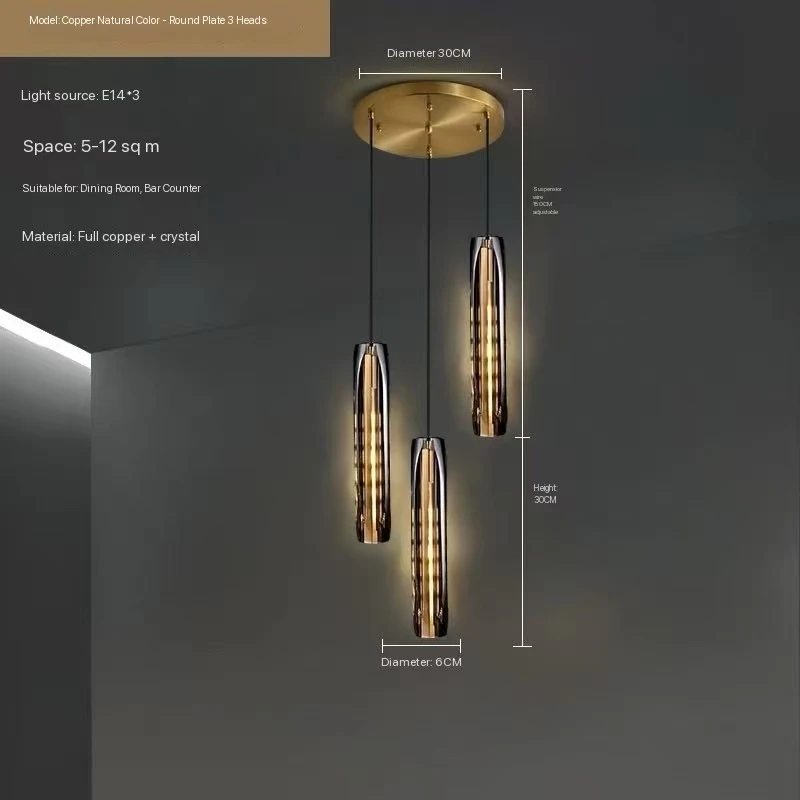 Moderne glazen kroonluchters Nordic goud zwart koper hanglamp kristal LED hanglamp voor woonkamer home decor binnenlamp